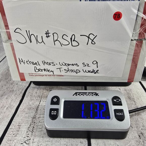 Michael Kors Berkley T- Strap Tan Leather Wedge Sandals - Picture 8 of 8